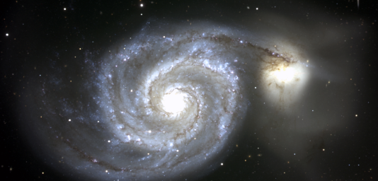 M51 color image from the Large Binocular Telescope, Data acquired by Jose-Luis Prieto, true-color Image created by Jason Eastman