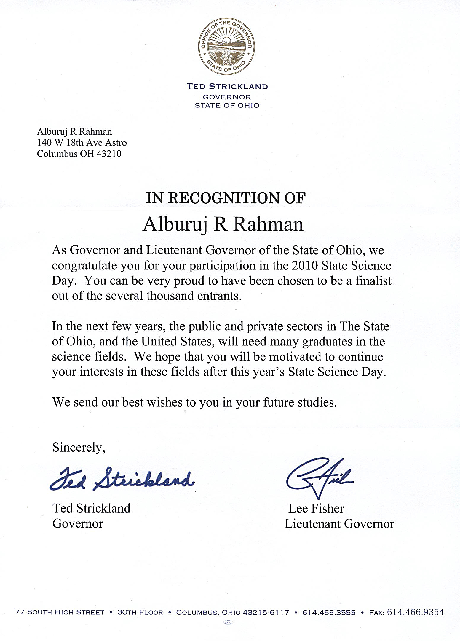 congratulations graduate letter
