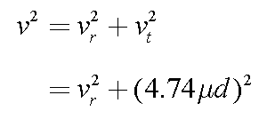 true space velocity formula
