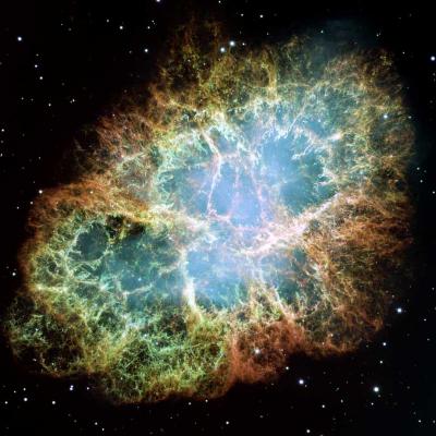 Crab Nebula: Remnant of a supernova in 1054 AD
