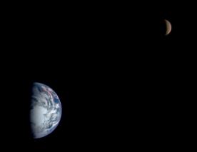 Earth and Moon imaged by NEAR