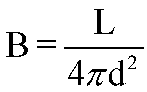 Inverse Square Law of Brightness