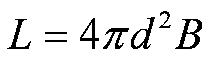 L=4pid^2*B