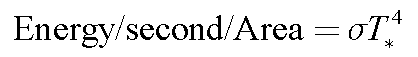 Energy/sec/area=sigma*T^4